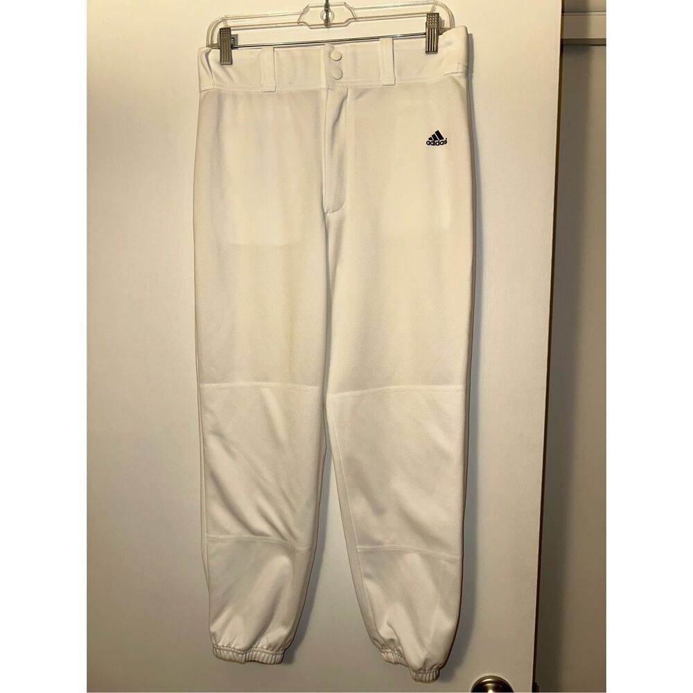 Adidas Kids Baseball Pants Solid White Ankle Length Kids XL EUC